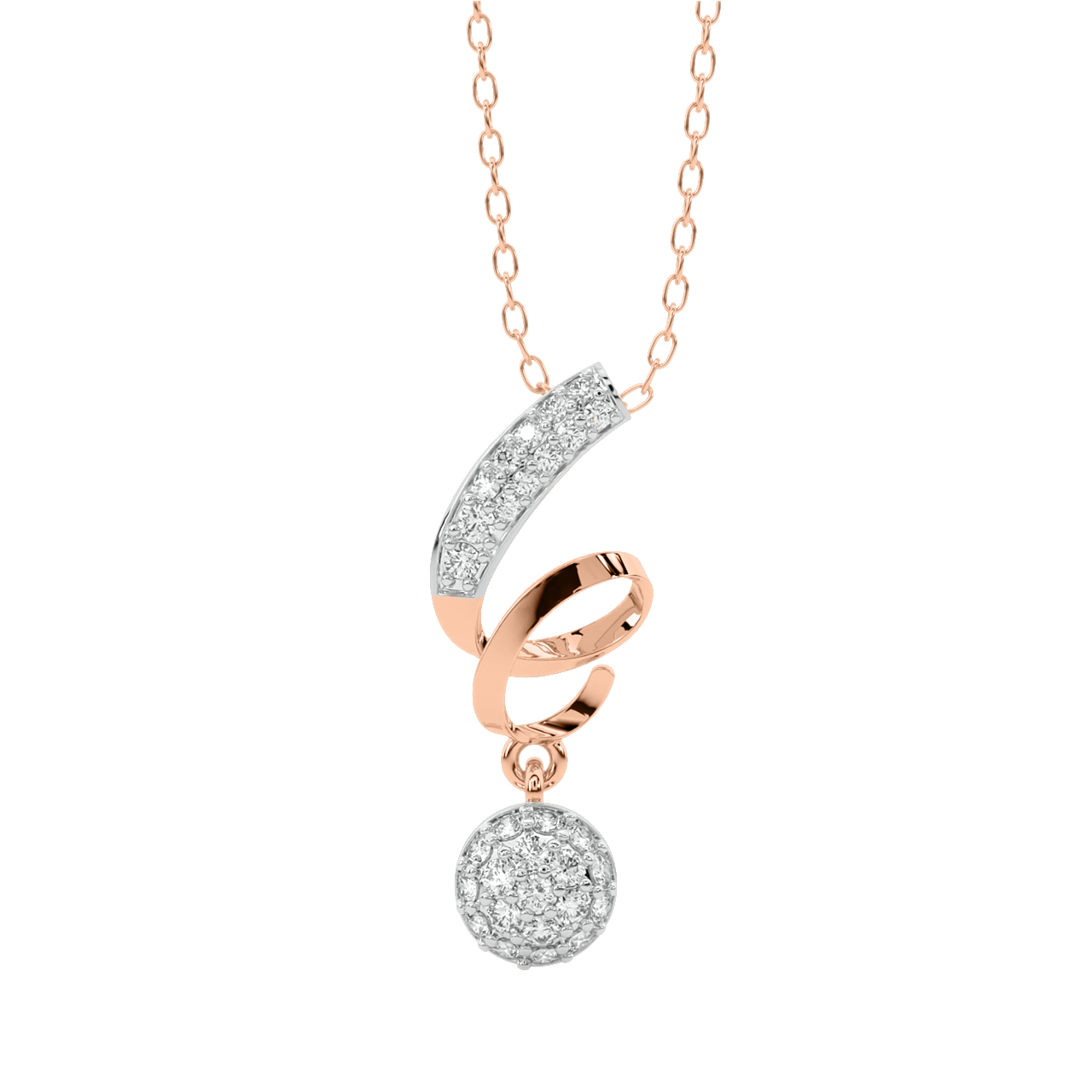 Bailey Round Diamond Office Wear Pendant